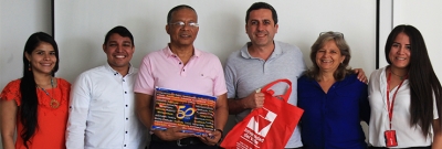 Representantes de la Universidad del Valle y la Universidad Municipal de San Cayetano del Sur de Brasil, se re&uacute;nen en Univalle.